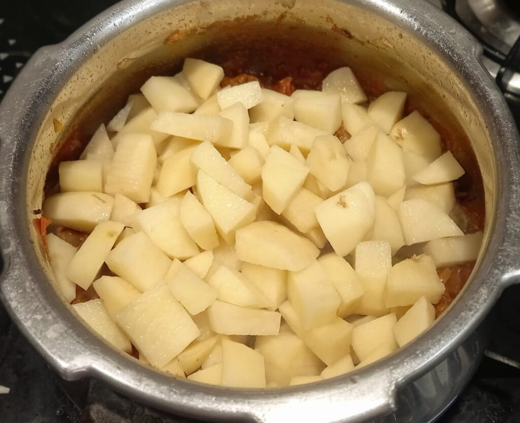 potatoes are added