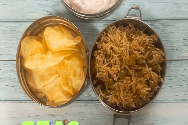Lunch Box Recipe| Green Peas Pulao Recipe| Matar Pulao Recipe